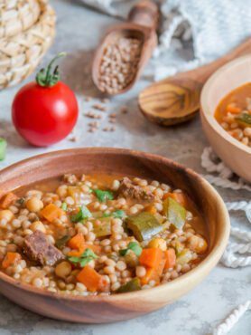 Traditional Authentic algerian Berkoukes Soup original recipe