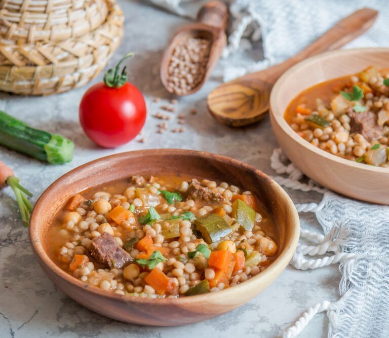 Traditional Authentic Moroccan Berkoukes Soup original recipe