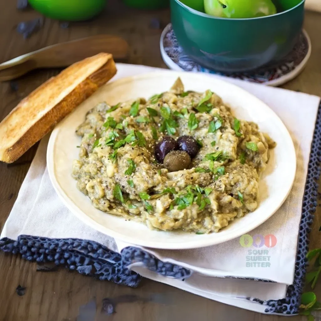 traditional greek Melitzanosalata recipe eggplant appetizer authentic greek cuisine culinary